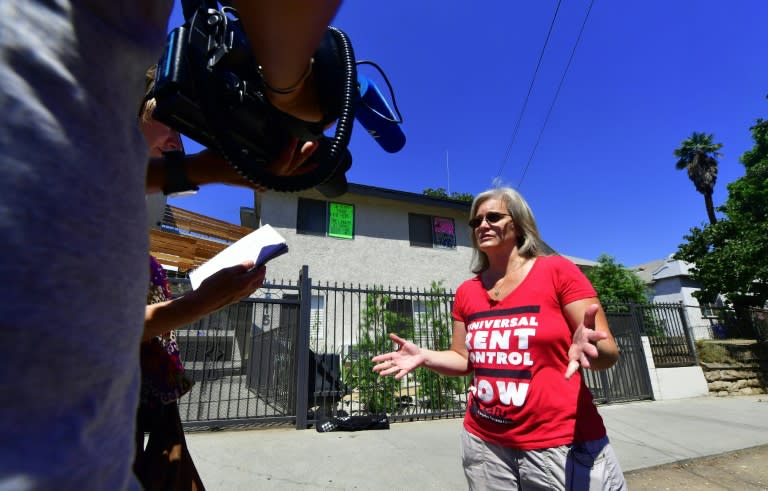 Community activist Elizabeth Blaney says no one wanted the types of businesses that have contributed to the gentrification of LA's Boyle Heights neighborhood