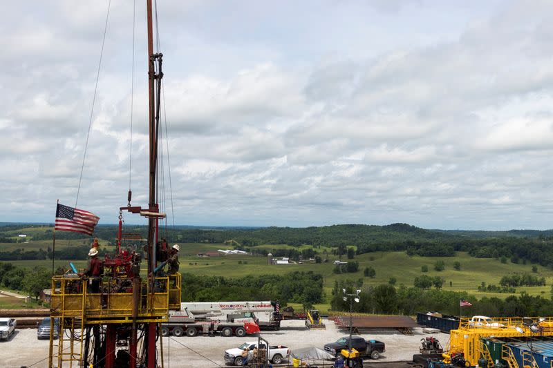FILE PHOTO: DWS Hydraulic Completion Unit (HCU) crew performs a Natural Gas drill-out operation on a well location in Ohio's Utica Shale Basin