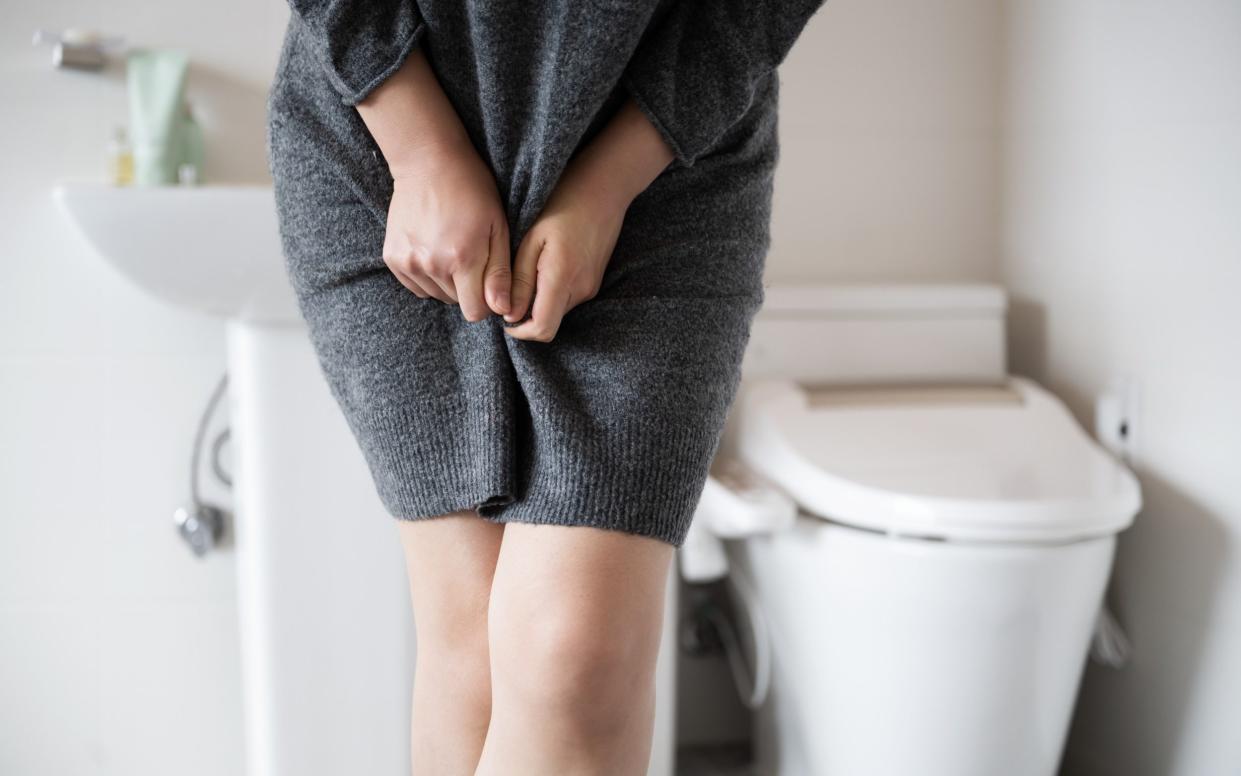 Woman in lavatory