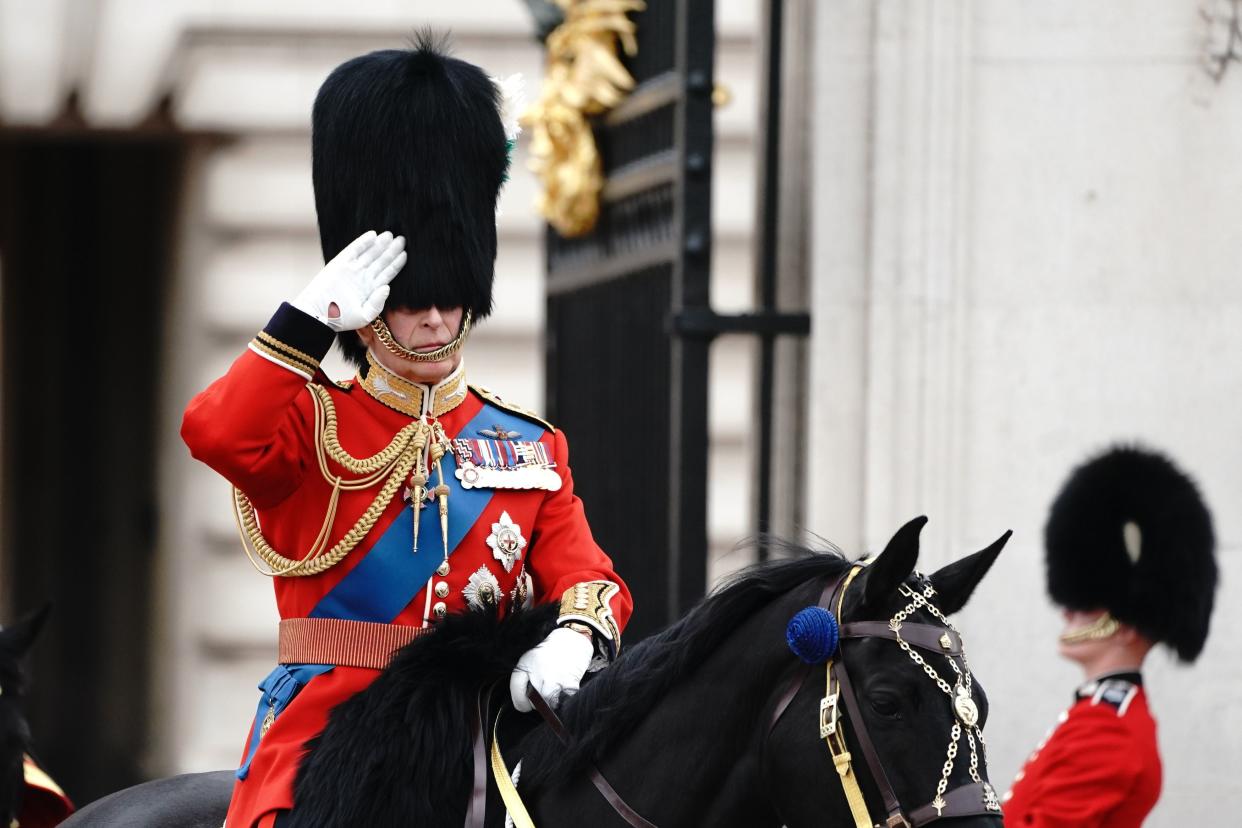 King Charles III departs Buckingham Palace for the Trooping the Colour ceremony (PA)