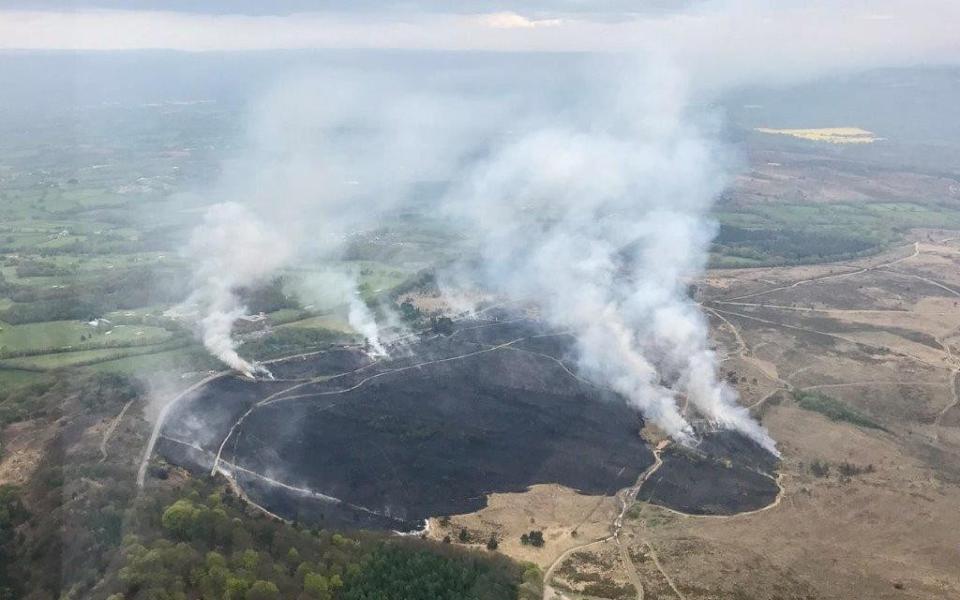 Fire - Credit: NPAS Exeter Police Helicopter 