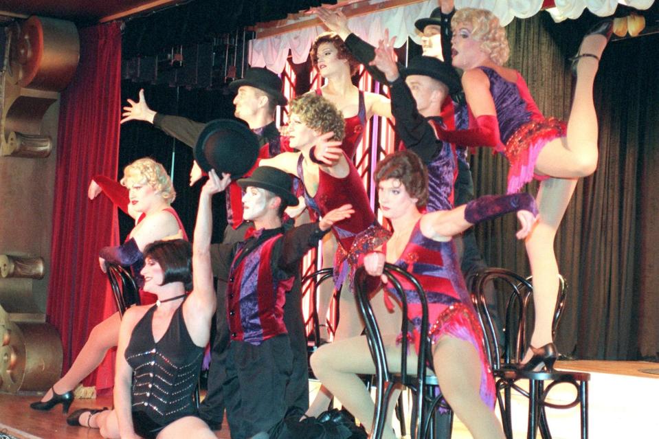 Betty 'Legs' Diamond and Company at the opening of the Funny Girls season in 1997 (Photo: Mike Foster)