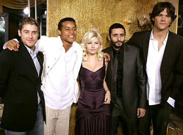 Jon Abrahams , Robert Ri'chard , Elisha Cuthbert , director Jaume Collet-Serra and Jared Padalecki at the Westwood premiere of Warner Bros. Pictures' House of Wax