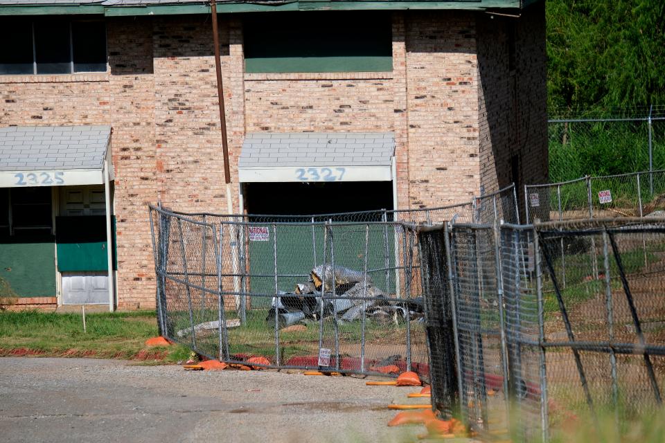 The Grand Boulevard Townhomes, pictured Aug. 30, 2022, were for years a place for Section 8 renters. A presentation by a broker for the property suggests rent rates can be raised to market levels with improvements to a complex that was partially boarded up before tenants were evicted in July.