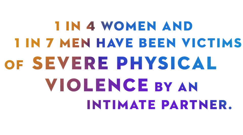 1 in 4 women and 1 in 7 men have been victims of severe physical violence by an intimate partner