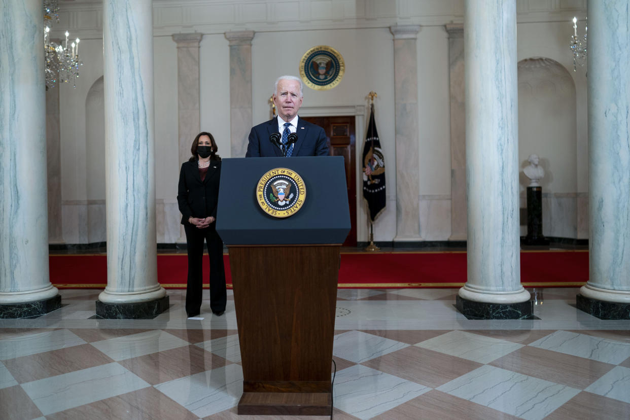 Joe Biden with Kamala Harris