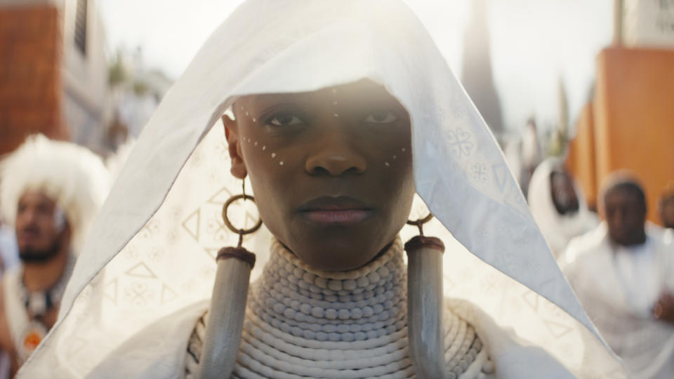 Letitia Wright's tech expert Shuri returns for Black Panther: Wakanda Forever. (Marvel Studios/Disney)