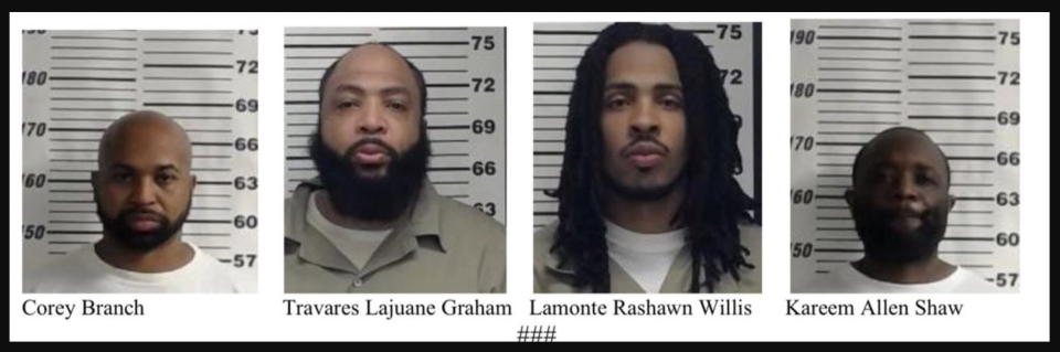 A release from the Bureau of Prisons shows the four men who escaped from custody,  / Credit: Bureau of Prisons