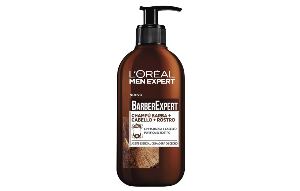 Men Expert Shampoo Barba, Rostro y Cabello, 200 ml, Paquete de 2. Foto: amazon.com.mx 