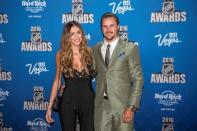 Jun 22, 2016; Las Vegas, NV, USA; Ottawa Senators defenseman Erik Karlsson walks the red carpet with Melinda Currey during the 2016 NHL Awards at Hard Rock Hotel and Casino. Mandatory Credit: Joshua Dahl-USA TODAY Sports