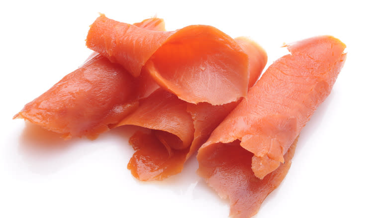 slices of smoked salmon