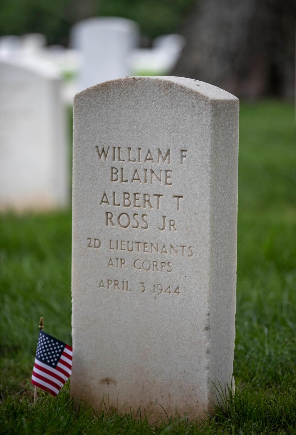 Don Milne has created an app which will document every U.S. service man and woman in WWII. He is seen at the grave side of William Blaine, a veteran who he had done researched at Zachary Taylor National Cemetery in Louisville. May 23, 2022