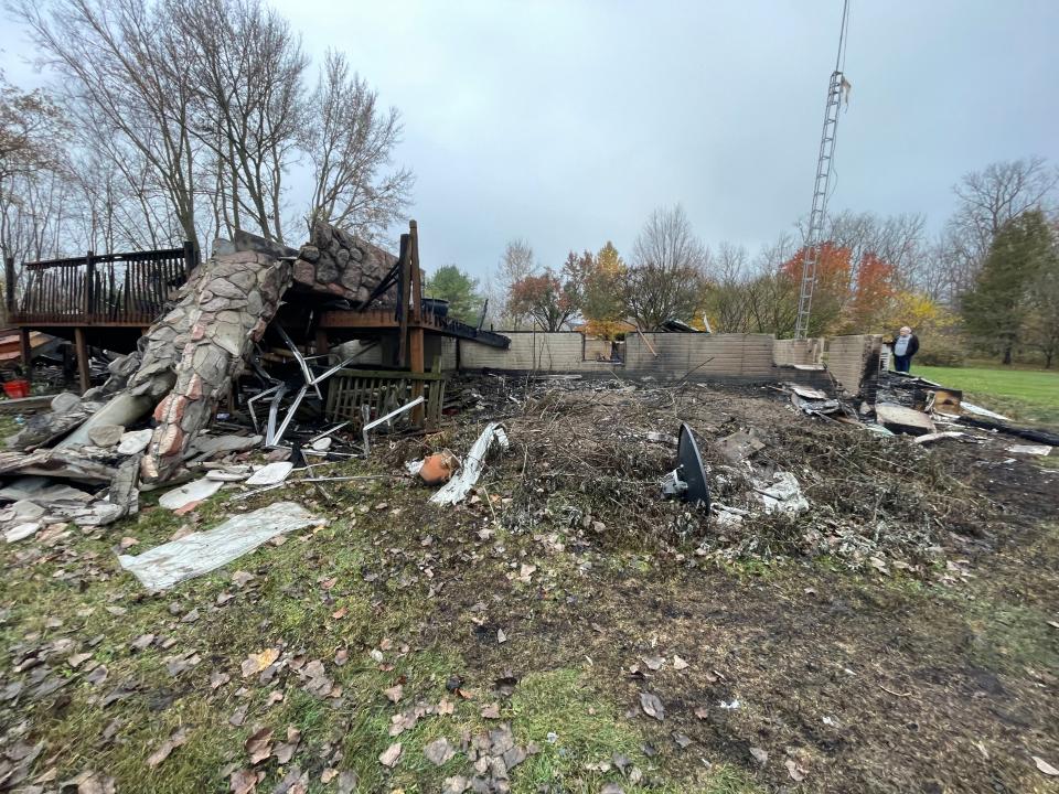 The Dalton family's home on Allen Road in Tecumseh Township is pictured after it was destroyed by a fire Nov. 1.