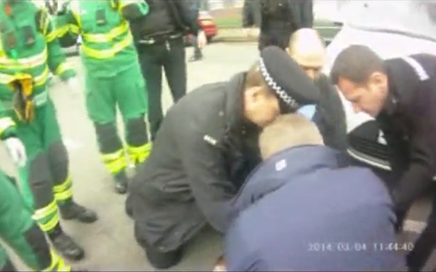 Monkey Dust user is restrained by police - Credit: Staffordshire Police