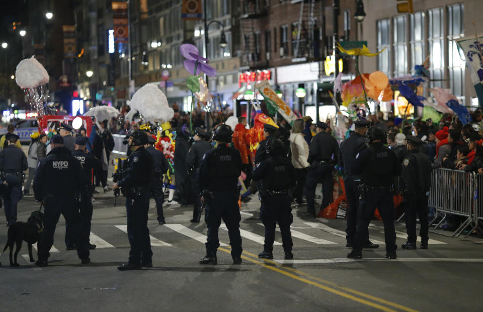 The annual Halloween parade in Greenwich Village brought more of a police presence. The mayor and governor were there, too, in a show of defiance against fear. (Photo: Kena Betancur via Getty Images)