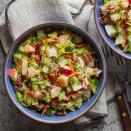 <p>Sweet and crunchy apples and celery combine with savory shrimp and nutty pecans in this easy, colorful dinner salad. <a href="https://www.eatingwell.com/recipe/278127/chopped-salad-with-shrimp-apples-pecans/" rel="nofollow noopener" target="_blank" data-ylk="slk:View Recipe" class="link ">View Recipe</a></p>