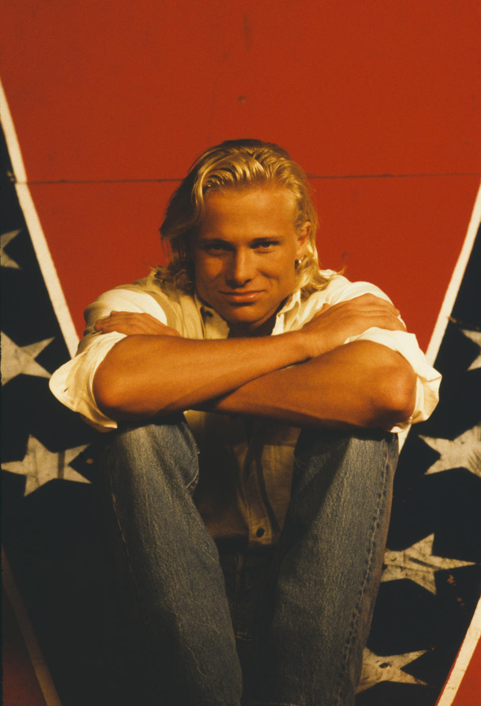 Australian actor Scott Michaelson, who plays Brad Willis in the soap opera 'Neighbours', circa 1993.  (Photo by Tim Roney/Getty Images)