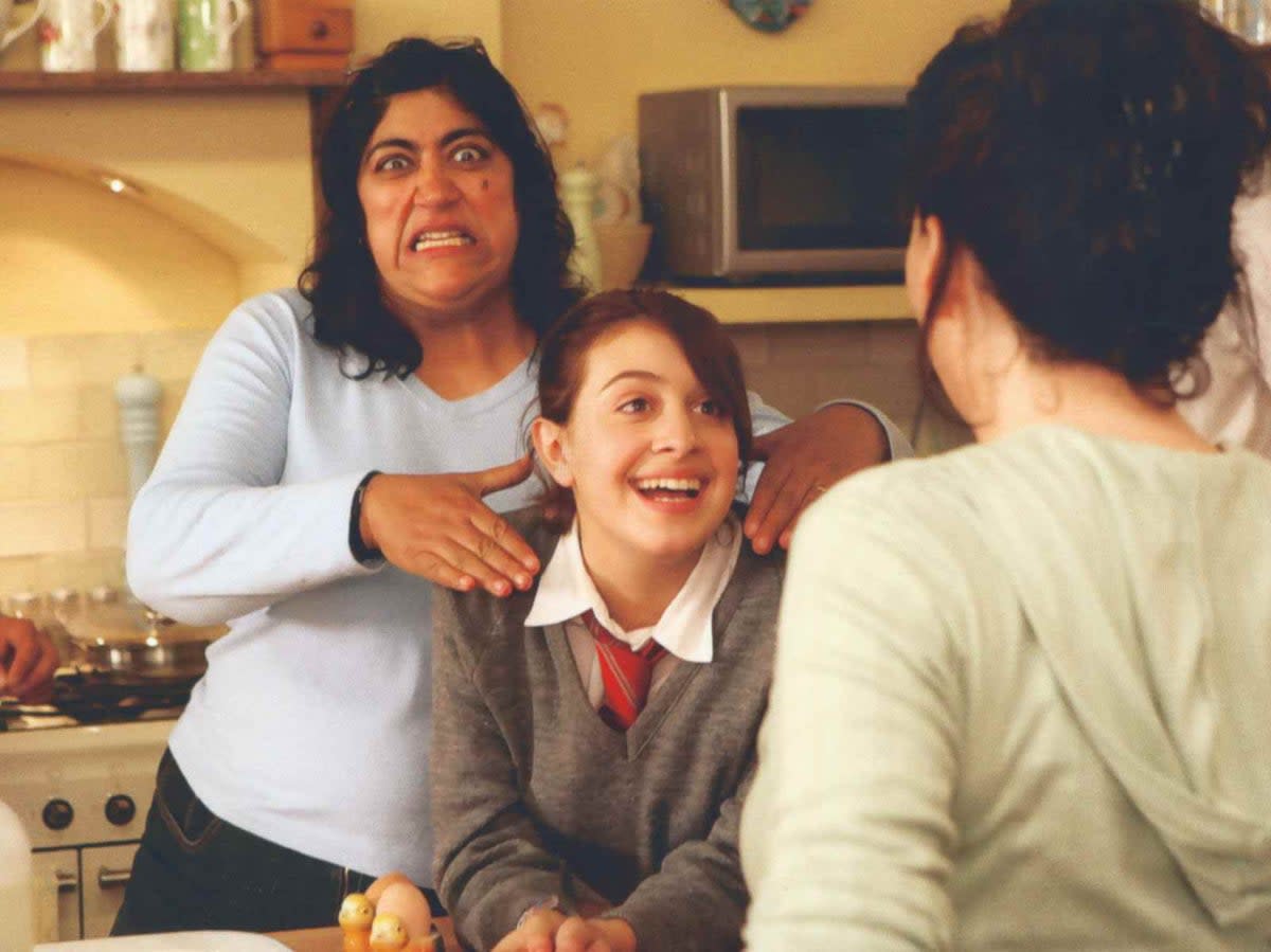 Gurinder Chadha (right) with Georgia Groome on the set of ‘Angus, Thongs and Perfect Snogging’  (Gurinder Chadha)