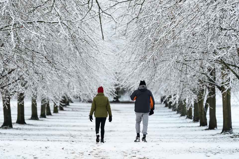 Snow in High Wycombe on Wednesday (Leon Neal/Getty Images)