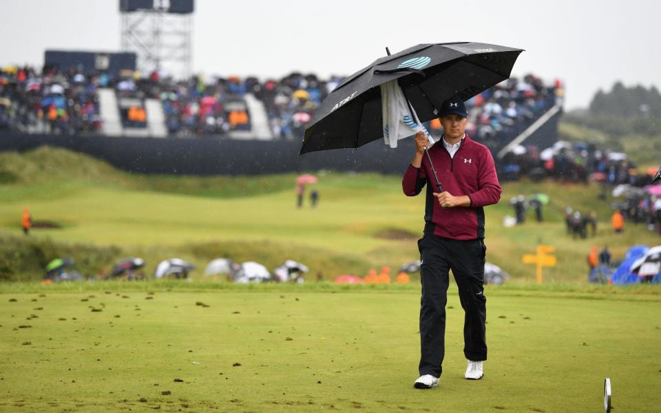 Jordan Spieth of the United States walks onto the 14th tee during the second round of the 146th Open Championship at Royal Birkdale - Credit: R&A