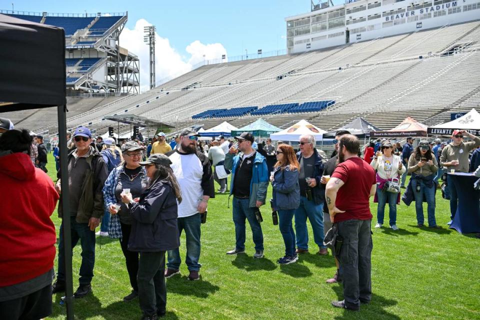 More than 3,000 people and 70 breweries took part in Saturday’s Hoppy Valley Brewers Fest at Beaver Stadium. Jeff Shomo/For the CDT