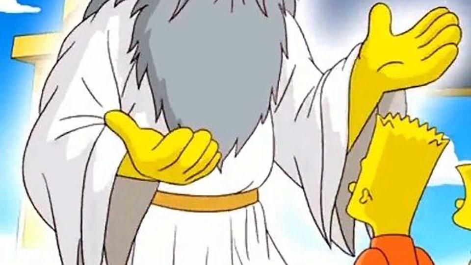 God is one of two characters in the Simpsons universe who has five fingers  