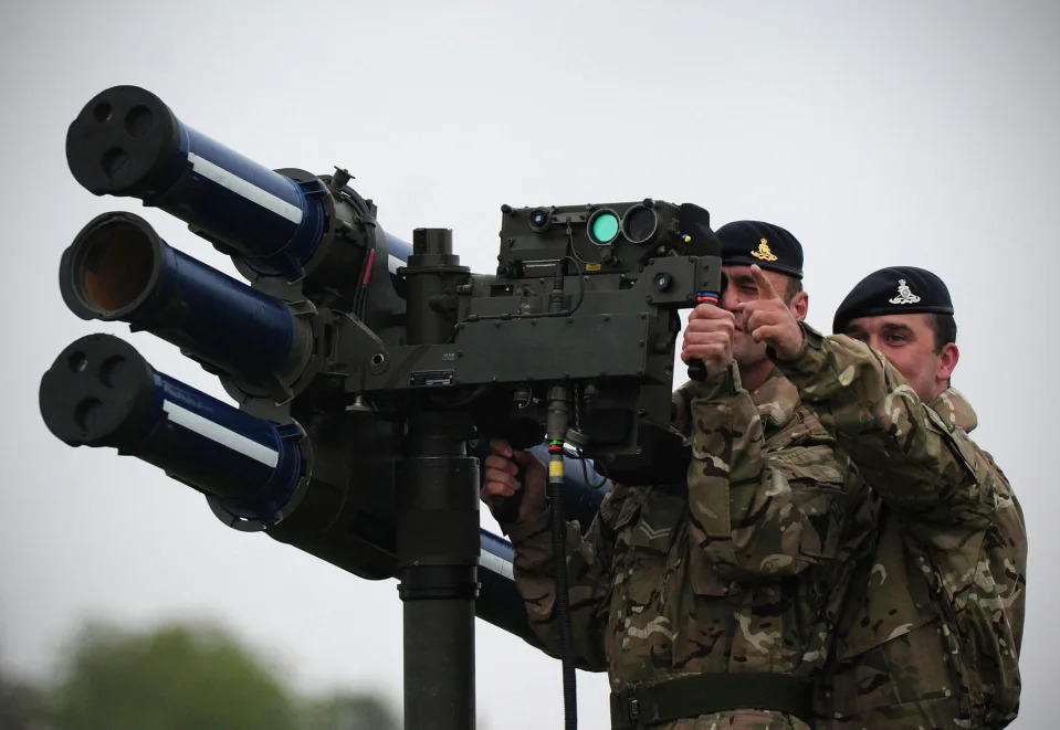 The UK is planning to send Starstreak high velocity missiles.