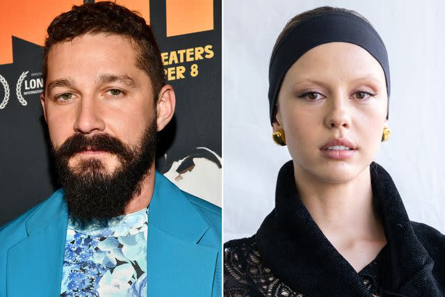 <p>Michael Buckner/Variety/Penske Media/Getty ; Amanda Edwards/Getty</p> Left: Shia LaBeouf. Right: Mia Goth attends the 2023 Film Independent Spirit Awards on March 04, 2023.