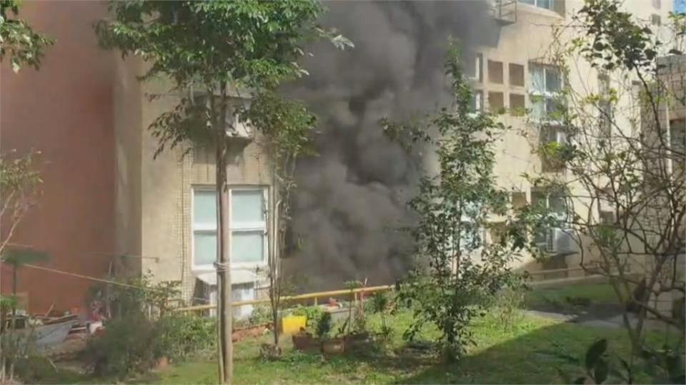 國立海洋大學驚傳火警 法研所地下室竄濃煙 疑似電線走火引燃雜物 幸無人受困