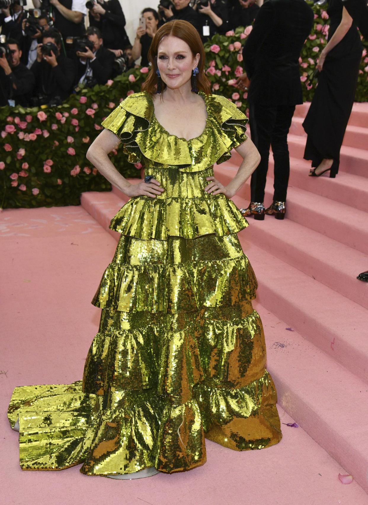 Julianne Moore attends The Metropolitan Museum of Art's Costume Institute benefit gala celebrating the opening of the "Camp: Notes on Fashion" exhibition on Monday, May 6, 2019, in New York.