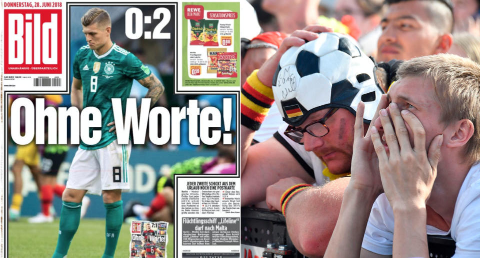 Bild simply said ‘There are no words’ (Twitter/Getty)