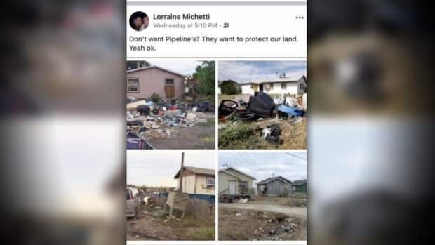 A Facebook post from Michetti was quickly denounced as anti-Indigenous racism by several officials in the Peace River region of B.C.