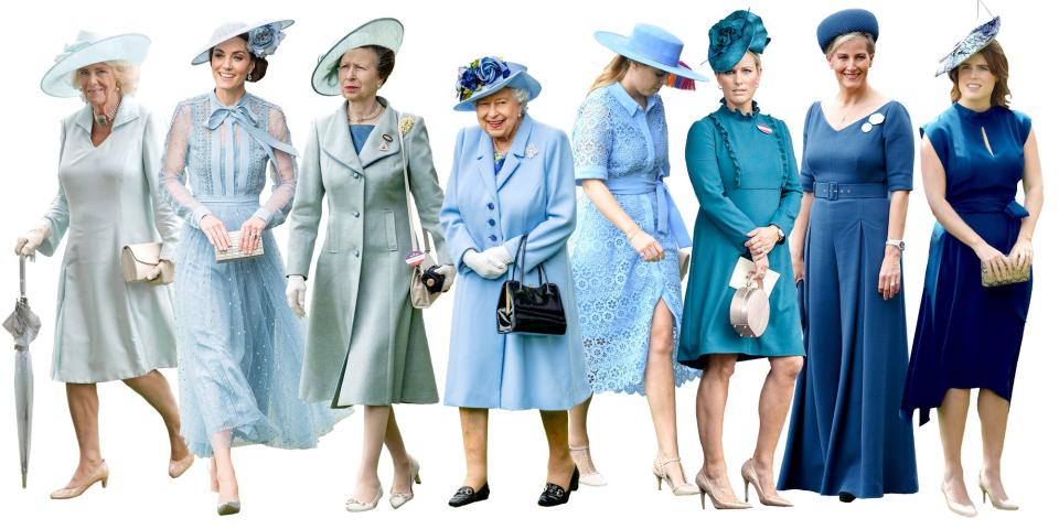 Blue Was the Royal Family's Signature Color at Ascot This Year