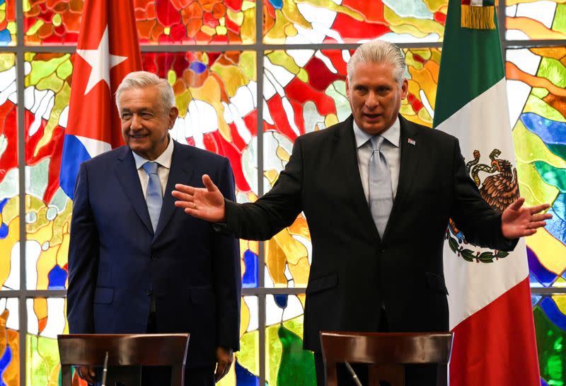 FILE PHOTO: Mexico's President Andres Manuel Lopez Obrador visits Cuba
