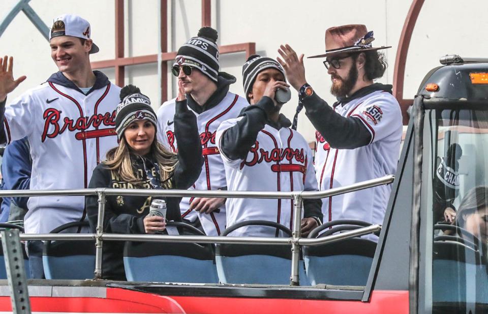 Here are some more photos from the Atlanta Braves parade.