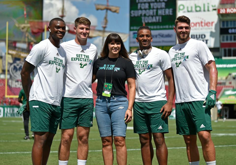 Tracy's nonprofit, Set The Expectation, aims to prevent sexual assault and relationship violence by educating men, particularly athletes and coaches.