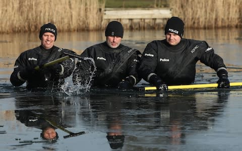 Specialist search teams search the River Hull to establish if Libby Squire ended up in the water - Credit: Danny Lawson/PA