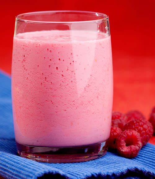 Spiced Raspberry Cottage Cheese Smoothie