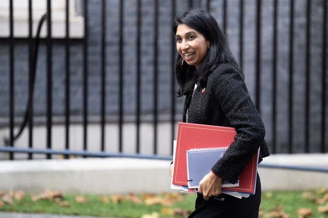 Home Secretary Suella Braverman arrives in Downing Street, London