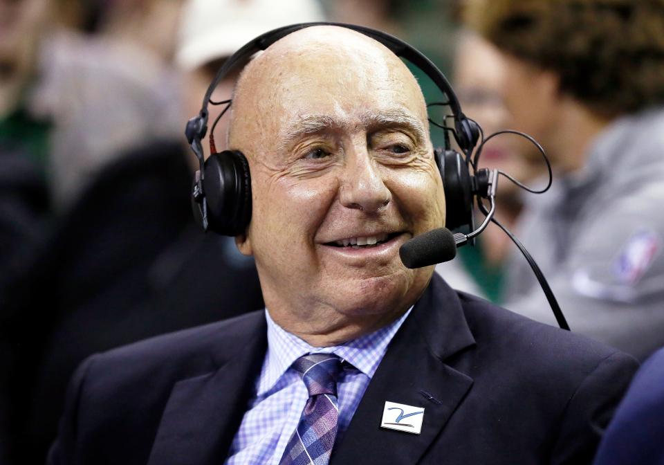 ABC/ESPN basketball analyst Dick Vitale before a Baylor-Villanova game in December.