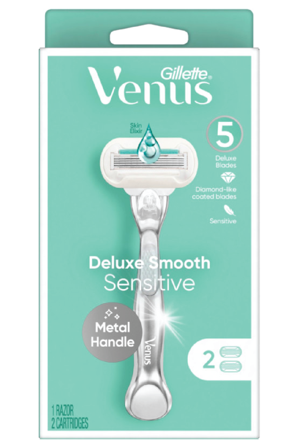 <p><a href="https://go.redirectingat.com?id=74968X1596630&url=https%3A%2F%2Fwww.target.com%2Fp%2Fvenus-deluxe-smooth-sensitive-women-39-s-razor-2-razor-blade-refills%2F-%2FA-80132059&sref=https%3A%2F%2F" rel="nofollow noopener" target="_blank" data-ylk="slk:Shop Now;elm:context_link;itc:0;sec:content-canvas" class="link ">Shop Now</a></p><p>Venus Deluxe Smooth Sensitive Women's Razor + 2 Razor Blade Refills</p><p>target.com</p><p>$17.89</p>