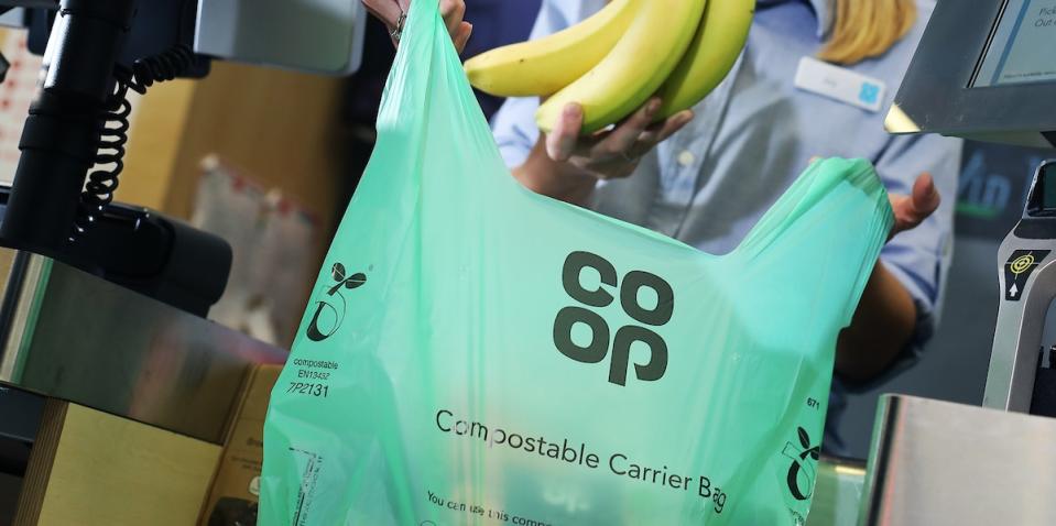 <p>The bags can be turned into peat-free compost along with the household food waste.</p>