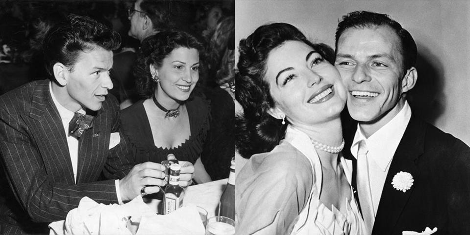 <p>Frank Sinatra was taken with actress Ava Gardner from the first moment he saw her. Shortly after, the two began a passionate love affair. Although Frank was <a href="https://www.washingtonpost.com/local/obituaries/nancy-barbato-sinatra-steadfast-first-wife-of-frank-sinatra-dies-at-101/2018/07/14/a85473d8-8772-11e8-8f6c-46cb43e3f306_story.html" rel="nofollow noopener" target="_blank" data-ylk="slk:known to stray from his wife;elm:context_link;itc:0;sec:content-canvas" class="link ">known to stray from his wife</a>, and mother of his three children, his relationship with Gardner was different. In 1950, he left Nancy for the actress, and as soon as their divorce was finalized in 1951, Frank and Gardner got married. They <a href="https://www.washingtonpost.com/local/obituaries/nancy-barbato-sinatra-steadfast-first-wife-of-frank-sinatra-dies-at-101/2018/07/14/a85473d8-8772-11e8-8f6c-46cb43e3f306_story.html" rel="nofollow noopener" target="_blank" data-ylk="slk:were together until 1957;elm:context_link;itc:0;sec:content-canvas" class="link ">were together until 1957</a>, when they divorced. </p>