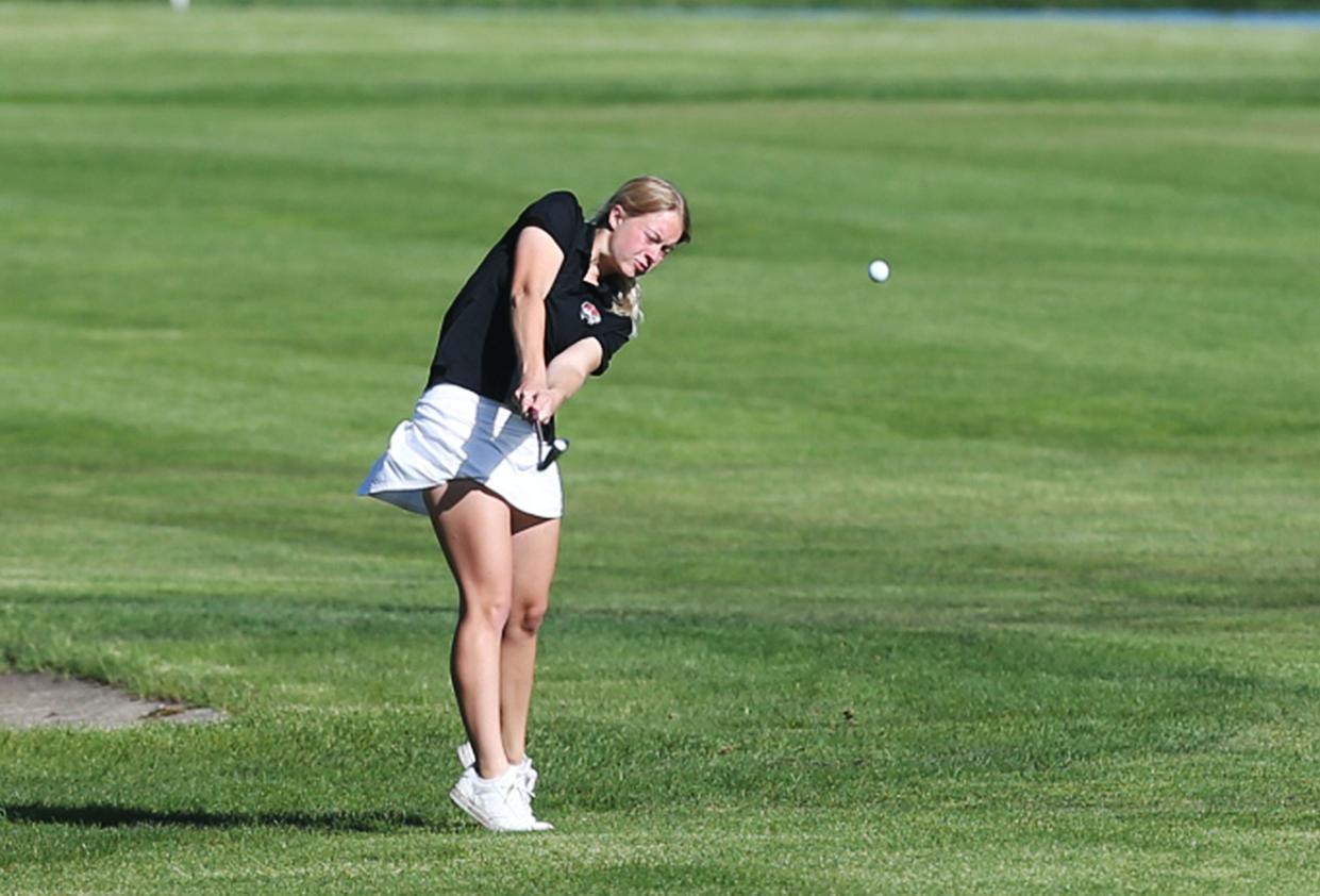 Gilbert senior Josie Dukes carded the best 9-hole score of her career to help the Tigers win the Gilbert Invitational quadrangular dual meet on Tuesday in Ames. Dukes shot a 38 as part of a deep Gilbert team that is outclassing everyone they face so far in 2024.