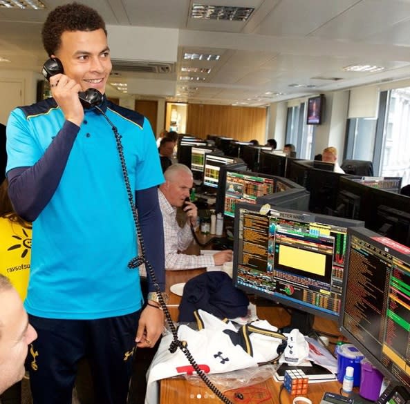 Dele Alli played the role of charity phone operator