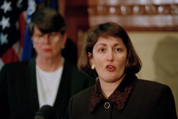 Jamie Gorelick with Attorney General Janet Reno