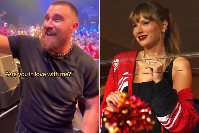 Travis Kelce Sings Along to 'You Belong with Me' While in the Club with Taylor  Swift — and Includes Sweet 'Love' Lyric Change