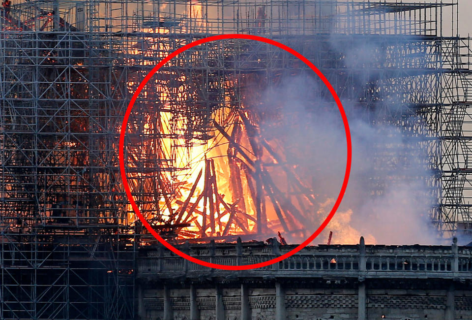 Can you see Jesus in the flames? Source: Getty