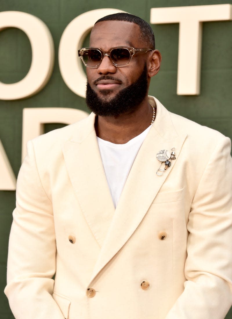 LOS ANGELES, CALIFORNIA - MAY 31: LeBron James attends the Los Angeles premiere of Universal Pictures’ “Shooting Stars” on May 31, 2023 in Los Angeles, California. 
