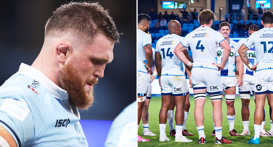 The NSW Waratahs in 2024 once again find themselves near the bottom of the Super Rugby table with just one win in six matches. Image: Getty